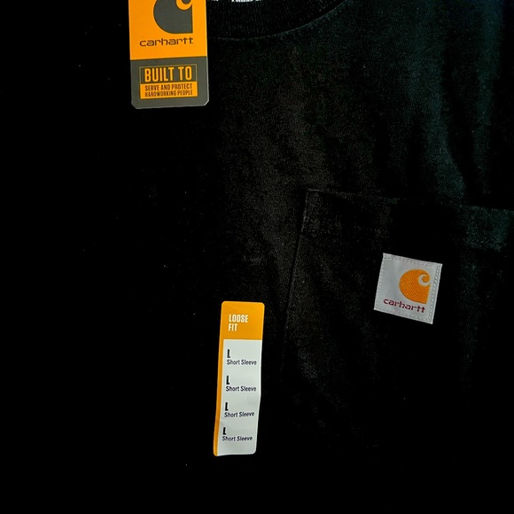 Car hartt black men’s t-shirt with side pocket - Picture 2 of 3